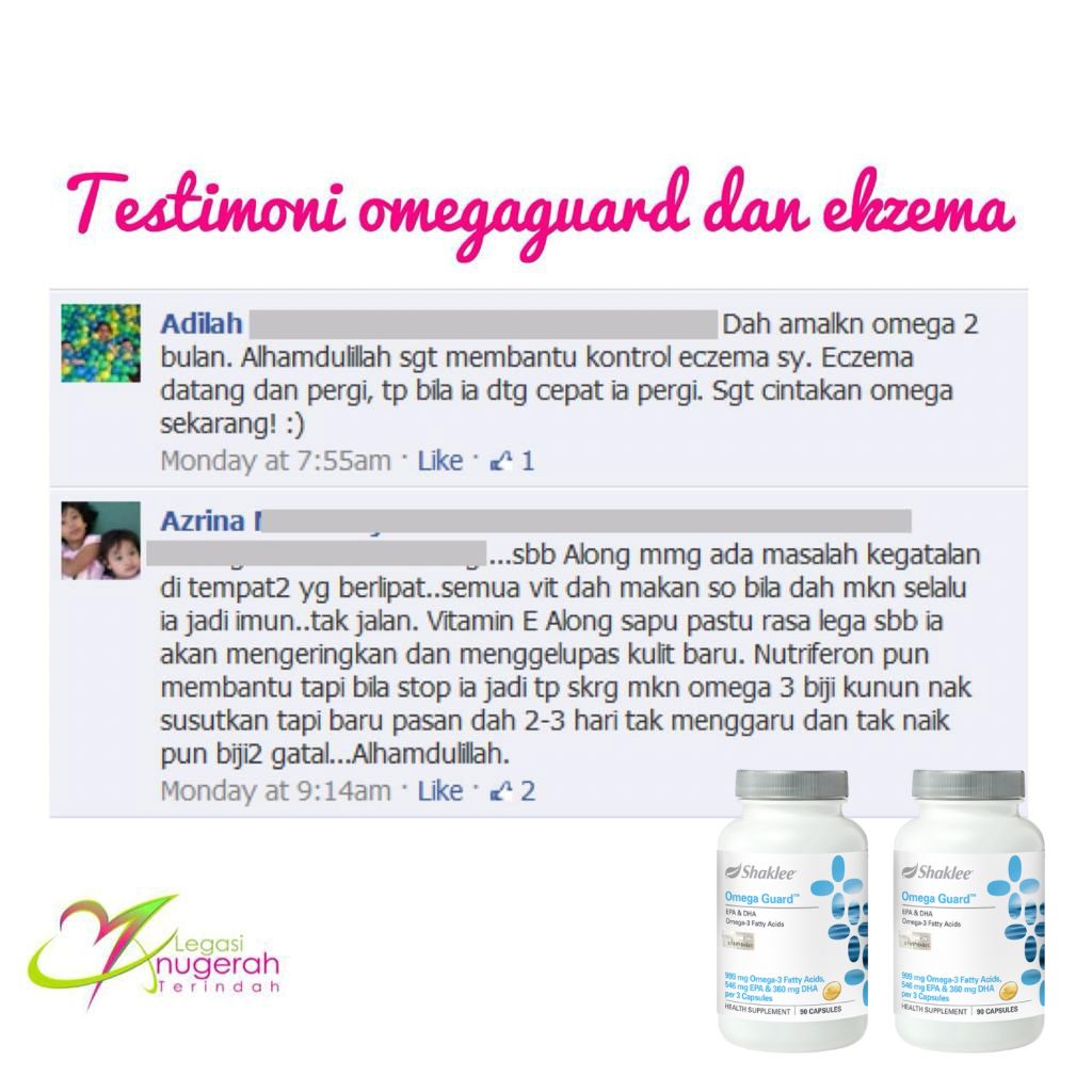 Testimoni Omega Guard untuk Eczema
